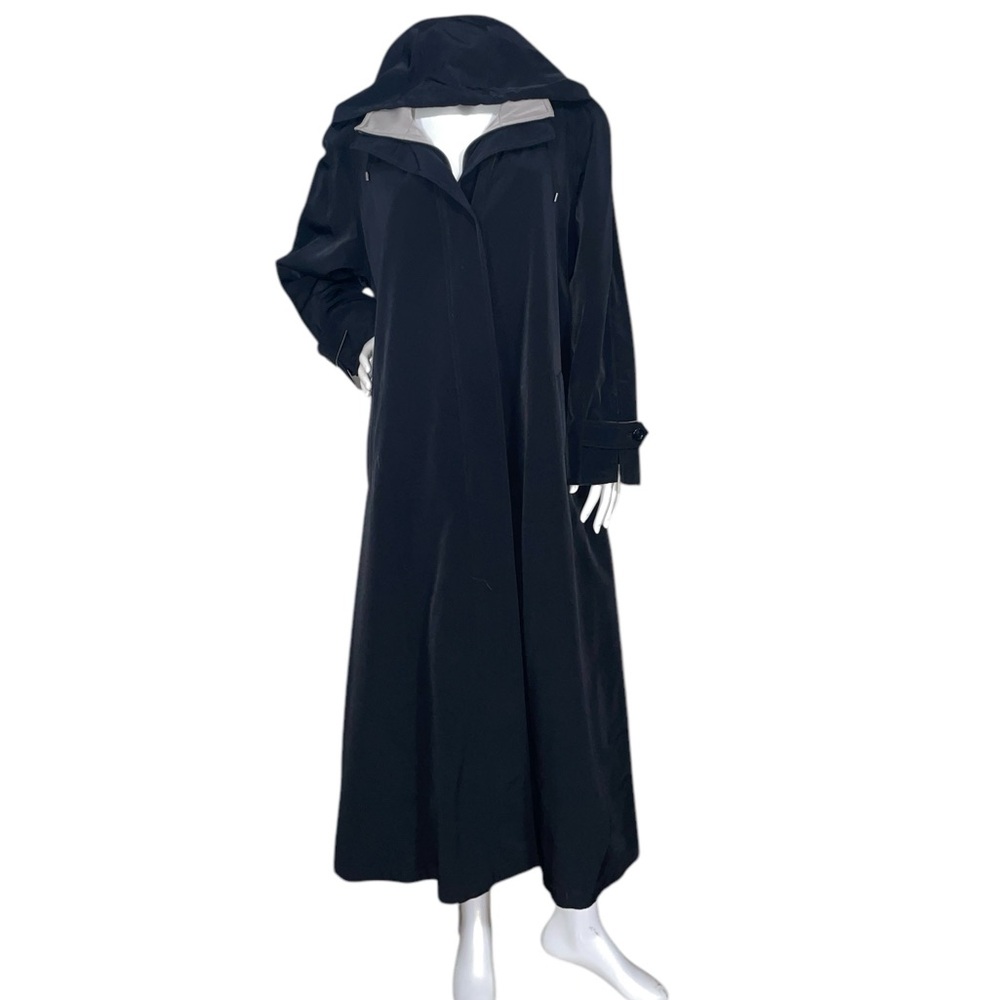 NWT Vintage Black Women's Worthington Trench Coat w/ Removable Liner and Hood 16